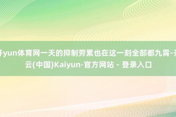 开yun体育网一天的抑制劳累也在这一刻全部都九霄-开云(中国)Kaiyun·官方网站 - 登录入口