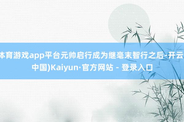 体育游戏app平台元帅启行成为继毫末智行之后-开云(中国)Kaiyun·官方网站 - 登录入口