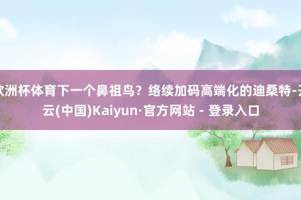 欧洲杯体育下一个鼻祖鸟？络续加码高端化的迪桑特-开云(中国)Kaiyun·官方网站 - 登录入口