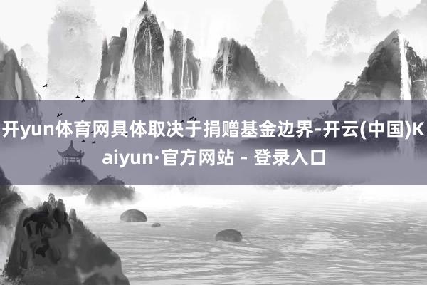 开yun体育网具体取决于捐赠基金边界-开云(中国)Kaiyun·官方网站 - 登录入口