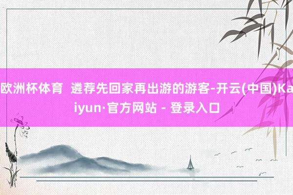 欧洲杯体育  遴荐先回家再出游的游客-开云(中国)Kaiyun·官方网站 - 登录入口