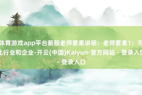 体育游戏app平台新股老师要素讲明：老师要素1：可比行业和企业-开云(中国)Kaiyun·官方网站 - 登录入口