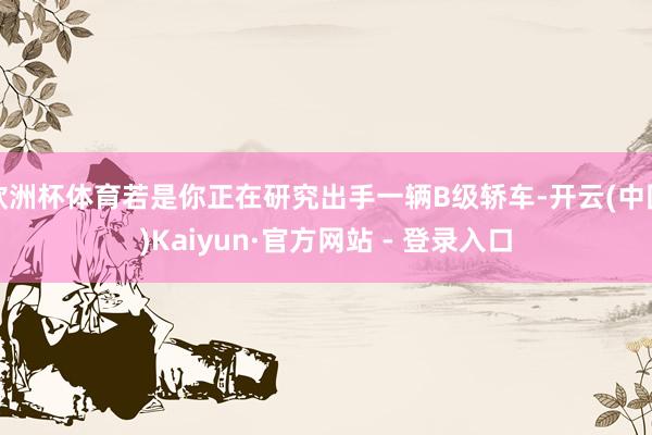 欧洲杯体育若是你正在研究出手一辆B级轿车-开云(中国)Kaiyun·官方网站 - 登录入口