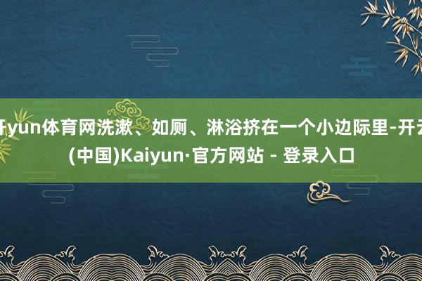 开yun体育网洗漱、如厕、淋浴挤在一个小边际里-开云(中国)Kaiyun·官方网站 - 登录入口