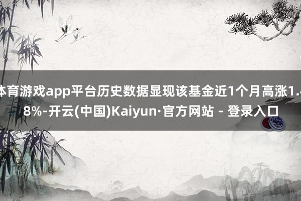 体育游戏app平台历史数据显现该基金近1个月高涨1.48%-开云(中国)Kaiyun·官方网站 - 登录入口