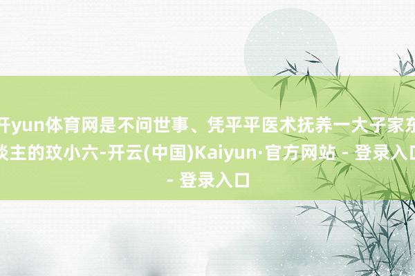 开yun体育网是不问世事、凭平平医术抚养一大子家东谈主的玟小六-开云(中国)Kaiyun·官方网站 - 登录入口