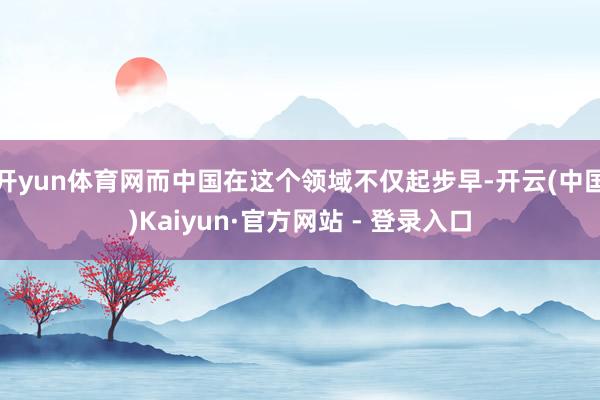 开yun体育网而中国在这个领域不仅起步早-开云(中国)Kaiyun·官方网站 - 登录入口